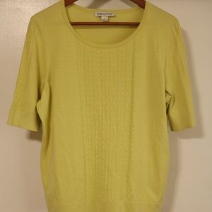 PENDLETON green silk & cotton sweater